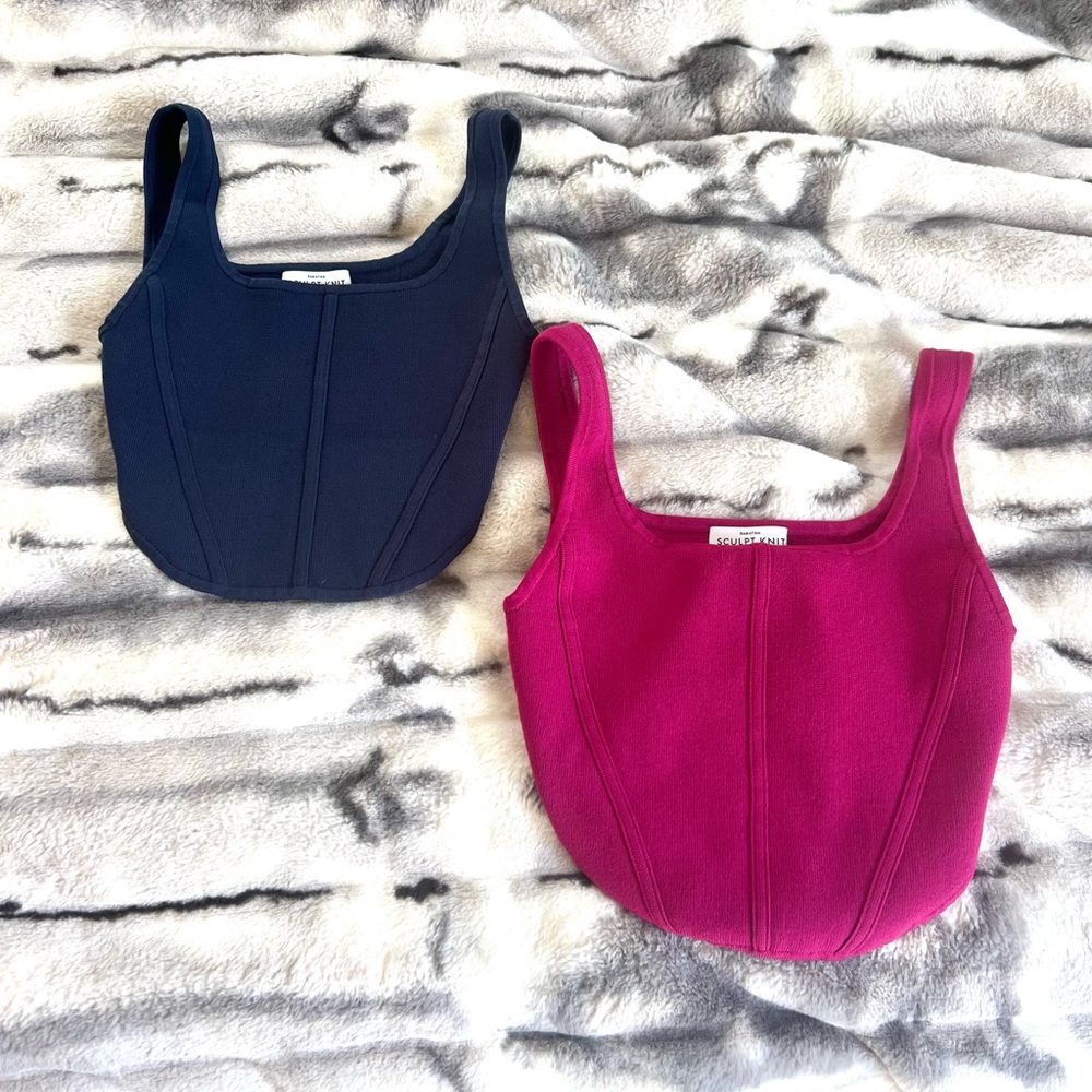 Aritzia sculpt knit bustier tanks new
